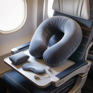 Inflatable Neck Pillow + Cover